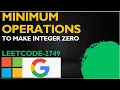 Minimum Operations to Make the Integer Zero LEETCODE 2749 leetcode POTD daily leetcode potd POTD