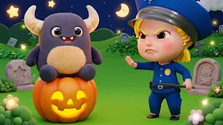 Police Patrol in Halloween Town | Mary Nursery Rhymes | Kids Songs
