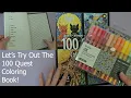 Trying Out the 100 Quest Color by Number Coloring Book - SUPER RELAXING