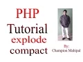 Learn PHP Tutorial 19 explode function and compact function