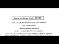 CS3391 Object Oriented Programming 2024
