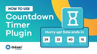 How to Use Countdown Timer Plugin on Dukaan Countdown Timer Plugin Tutorial