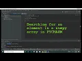 how to search for an element in a numpy array in