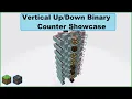 Vertical binary counter Showcase - Minecraft