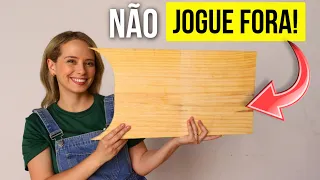 Fiz essa ideia com sobra de madeira pra uma seguidora e confesso que tô apaixonada!