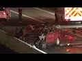 Motorcyclist dead after fiery crash involving SUV on SW Freeway near Montrose NB lanes shut down