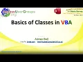 AL Basics of Classes in VBA with Adrian Bell