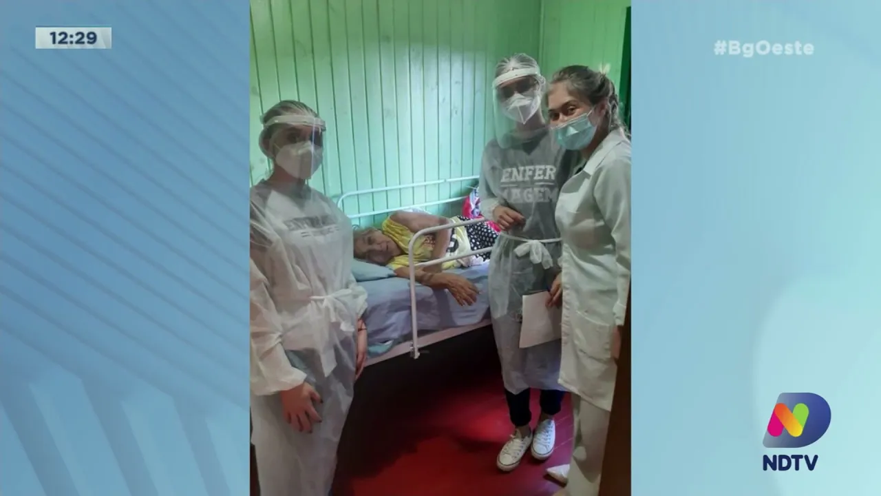 Chapecó: Idosa de 113 anos é vacinada contra a Covid-19