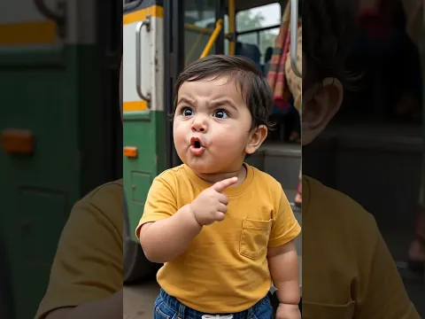 βNo More!β π Baby's Savage Reply to Bus Conductor | Funny AI Baby #shorts