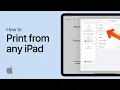 How To Print from iPad - Tutorial