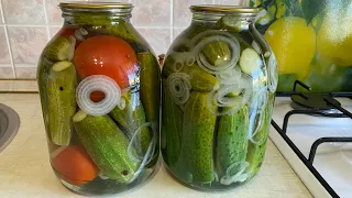🥒🧅 Без лишних хлопот: хрустящие огурчики с луком. Маринованные огурцы.