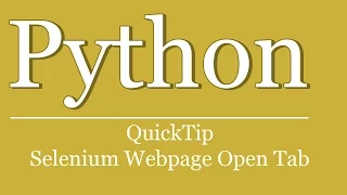 QuickTip - Python Tutorial