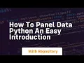 How to panel data python an easy introduction