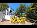 Driving Bel Air Neighborhood in Los Angeles California USA 4K U 60fps