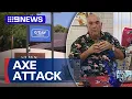 Elderly man attacked by axe-wielding stranger | 9 News Australia
