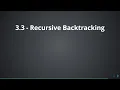 3 3 - Recursive Backtracking