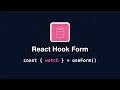 React Hook Form - useForm watch