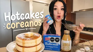HICE HOT CAKES COREANOS  ESPONJOSOS | Cocinando con Diana 😳