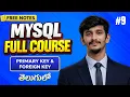 Primary Key Foreign Key in Telugu MySQL Primary Key Foreign Key Tutorial