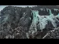 Vermont ICE WALL Formation DRONE Footage At Mount Mansfield Stowe