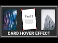Amazing Card Hover Effect easy to make with pure CSS HTML Techy porgrammers