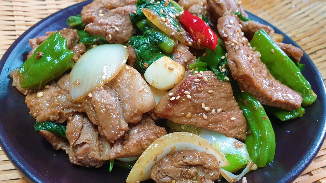 꽈리고추 돼지고기목살볶음