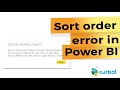 How to solve sort order error We cannot sort the A column by B You cant have more than