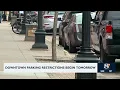 Downtown Parking Restrictions Begin Tomorrow