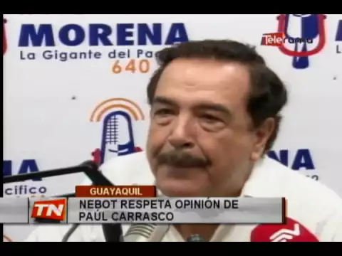 Nebot respeta opinión de Paúl Carrasco