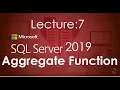 Aggregate Function in SQL Server in urdu hindi