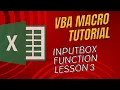 MS VBA Excellence - InputBox Function