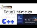 Equal Strings solution code June Long One 2022 Codechef