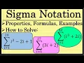 How to Evaluate Sums in Sigma Notation - Summation Formulas and Examples