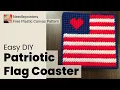 How to Make Patriotic Flag Coasters Easy Plastic Canvas Craft for Fourth of July USA 250