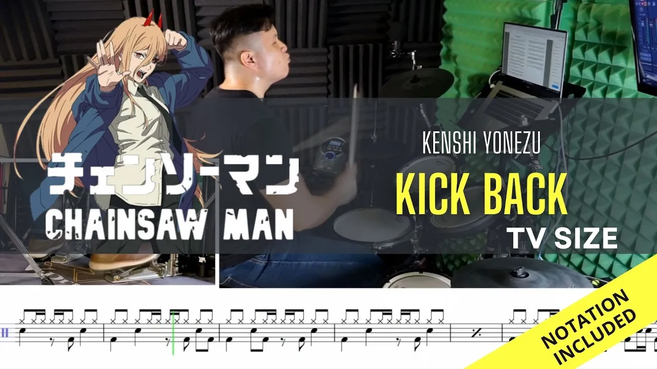 Chainsaw Man OP (TV SIZE)| Kenshi Yonezu| Kick Back| Drum Cover| Raymond Goh Chainsaw Man OP (TV SIZE)| Kenshi Yonezu| Kick Back| Drum Cover| Raymond Goh