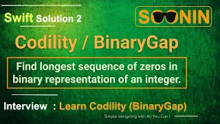 Interview Swift 2 Codility BinaryGap Find longest sequence of zeros in binary representation