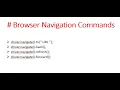 Navigation Commands