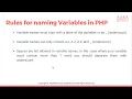 07 PHP Tutorial Rules For Naming Variables in PHP