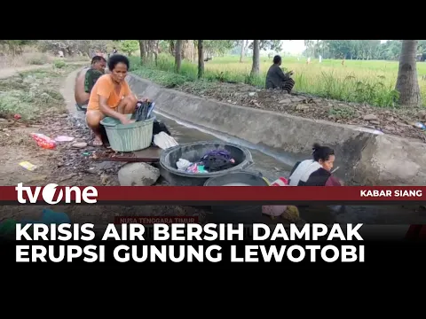 Krisis Air, Pengungsi Gunung Lewotobi Gunakan Air Irigasi