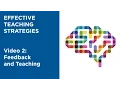MOOC EDSCI1x 2 Feedback and Teaching Effective Teaching Strategies
