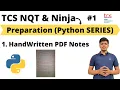 TCS NQT TCS Ninja Preparation Python Programming Handwritten Notes Topics with Explanation