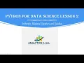 Python For Data Science Lesson 2 Arithmetic Relational operators and variables