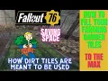 Fallout 76 How the farmable dirt tiles were meant to be used Filled to the max