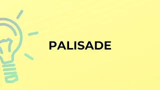 What is the meaning of the word PALISADE