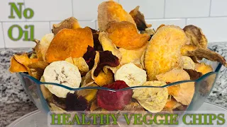 Download HOW TO MAKE HEALTHY VEGGIE CHIPS | NO OIL | CRISPY | CHYUMMY MP3