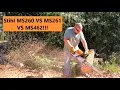 Stihl MS260 VS MS261C VS MS462C cutting firewood
