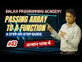 Passing Arrays to C Functions Array as Function Argument C Function Magic