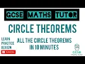 All of the Circle Theorems in 10 Minutes Circle Theorem Series Part 1 GCSE Maths Tutor