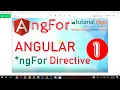 ngFor directive ngFor tutorial Angular Tutorial how to use ngFor