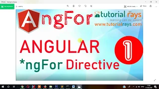 ngFor directive ngFor tutorial Angular Tutorial how to use ngFor
